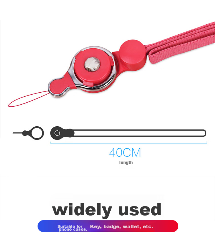 ESCASE Phone Lanyard, Phone Strap Pendant for Men And Women, Huawei P50 Apple 12 Phone Chain Neck Strap Accessory, Detachable USB Drive Keychain Multifunctional Ornament, Jazz Black 8