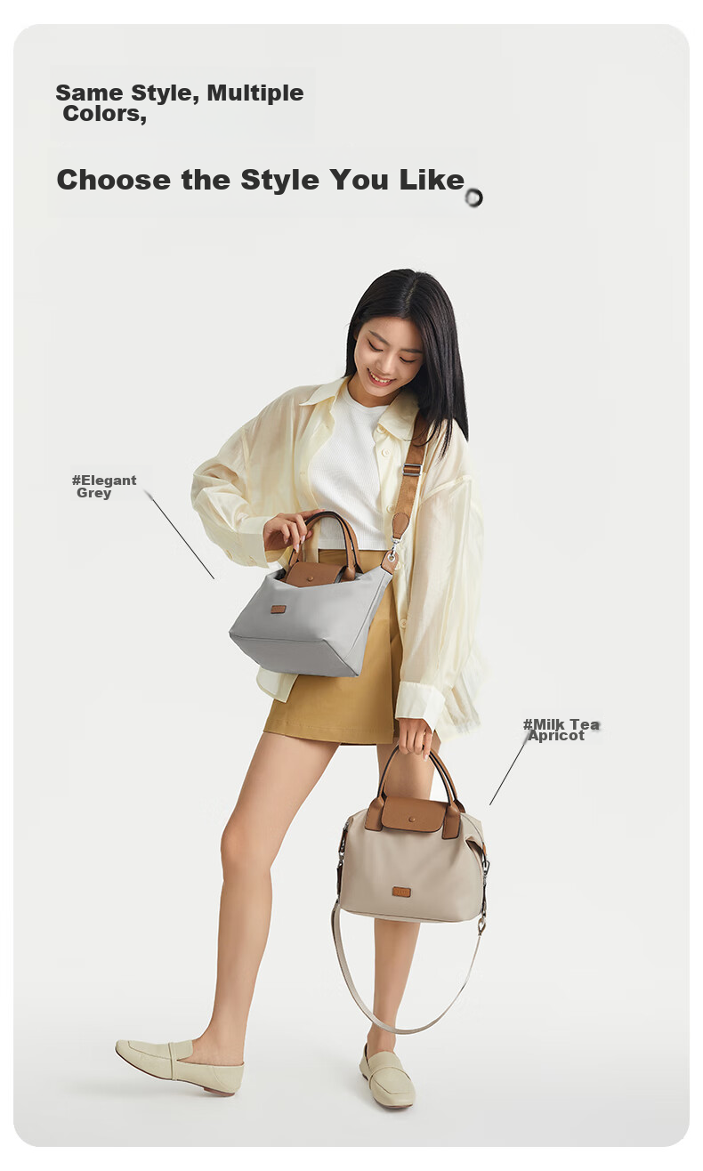 Laifu Lightweight Simple Dumpling Bag Large Capacity Water-Resistant Canvas Crossbody Shoulder Bag Practical Gift Birthday Present 3