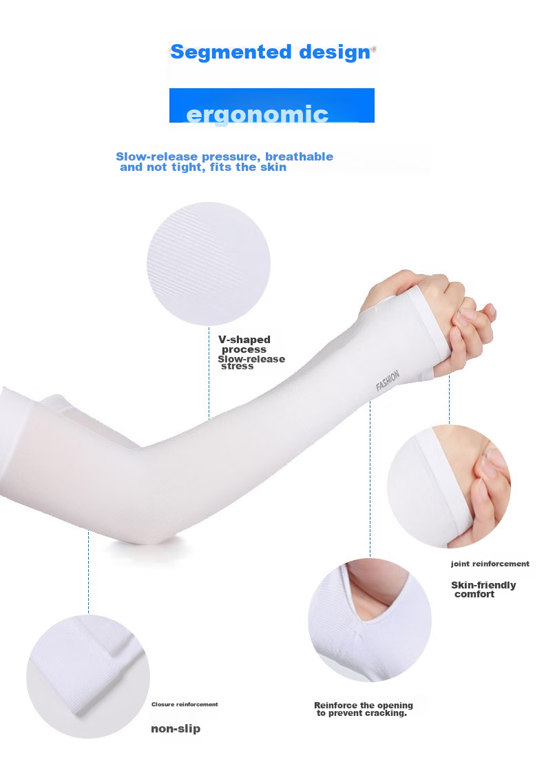 LAC Ice Sleeves for Men [Set of Four], Sun Protection Arm Sleeves for Women, Ice Silk Sleeves, Cycling Arm Guards, Sleeve Covers, Arm Sun Protectio 2