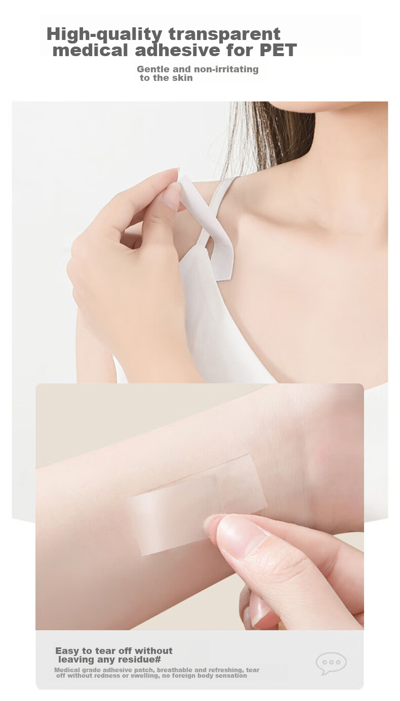 FitonTon Anti-Exposure Stickers Invisible Shirt Chest Double-Sided Tape Blouse Dress Collar Anti-Exposure Device Non-Slip Adhesive Patches 72 Pieces 3