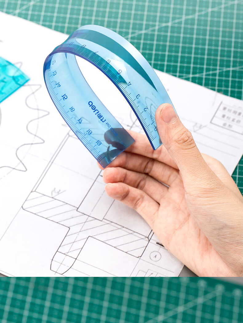 Deli 20cm Flexible Straight Ruler with Clear Markings, Flexible And Durable, Not Easily Broken, Student Back-To Stationery, Random Color, College Entrance Exam Blessing Gift 7