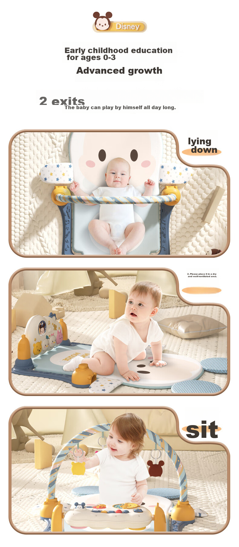 Disney Children's Tableware, Baby Food Bowl, Classic Series Dream Mickey Dining Set, Seven-Piece Gift Box, Lunchbox 5