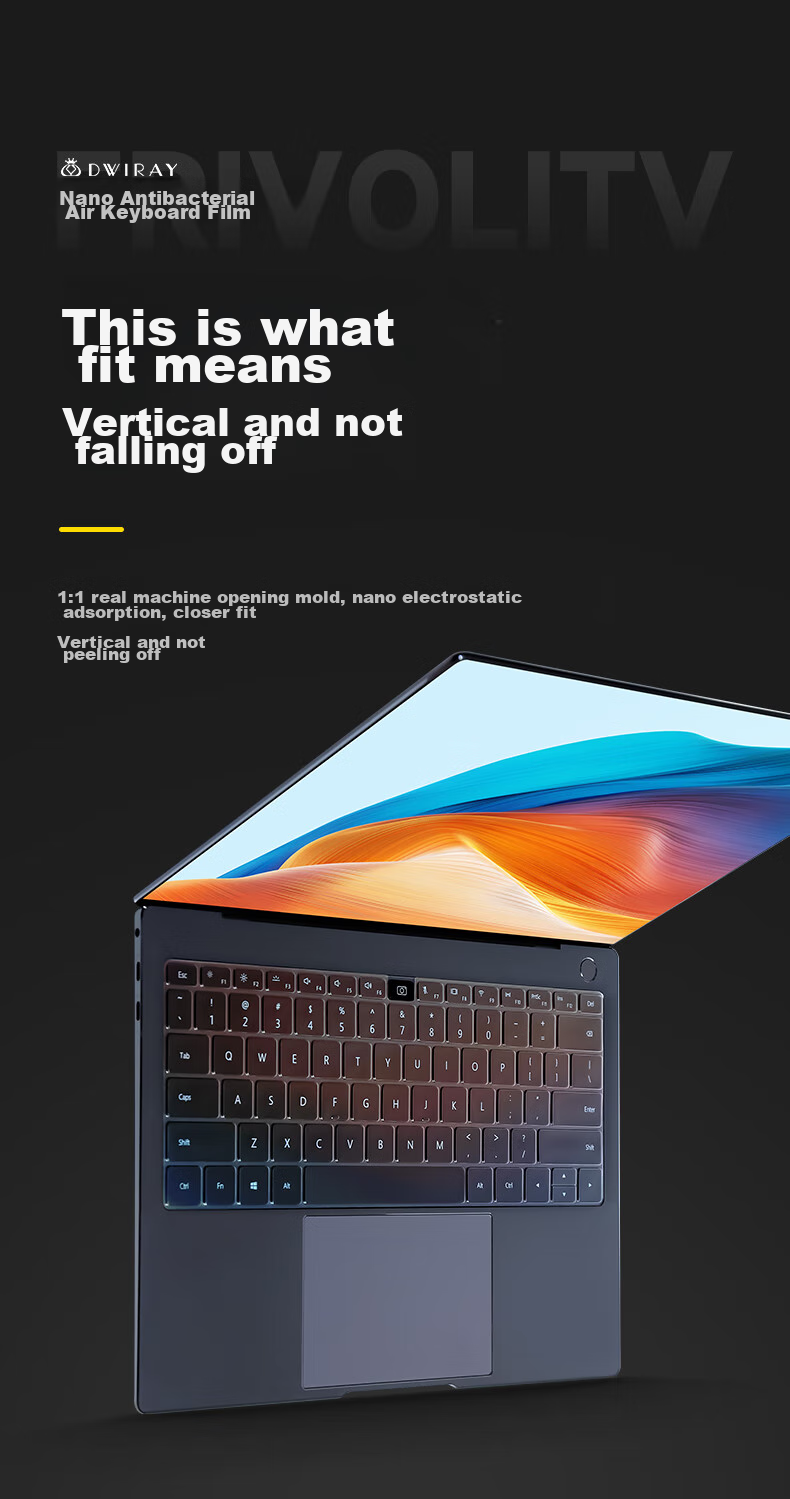DiyiGongfang Keyboard Cover Dust-Proof Film Suitable for Honor MagicBook 14/14pro/V14/X14/X14pro Laptops, Ultra-Thin Nano Antibacterial TPU Protective Film for Keyboard 8