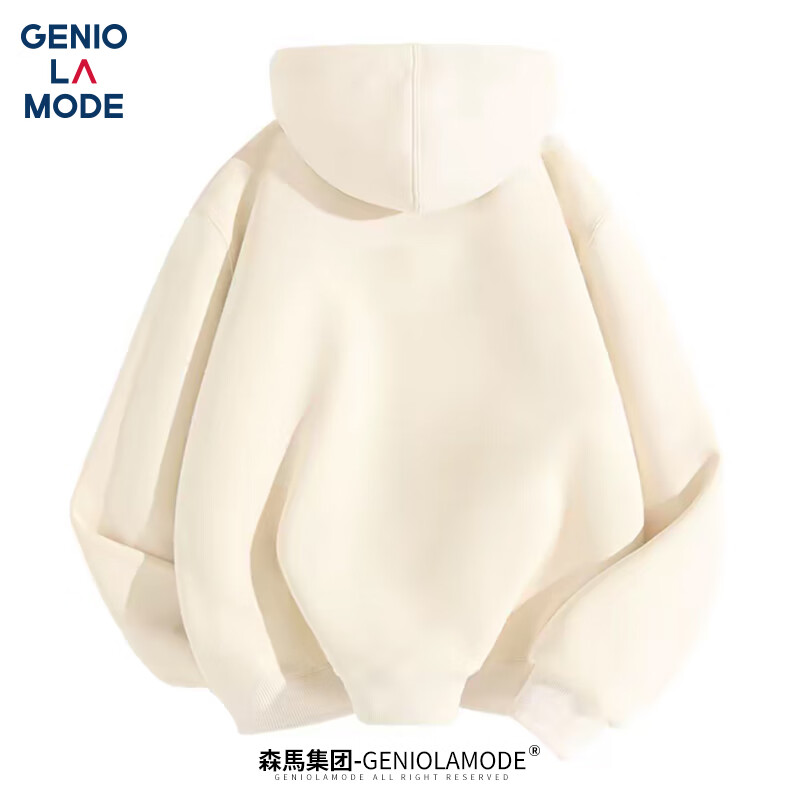 Мужская толстовка GENIOLAMODE с флисовой подкладкой, удобная и теплая толстовка с капюшоном из овечьей шерсти, универсальный топ с длинным рукавом для осени и зимы