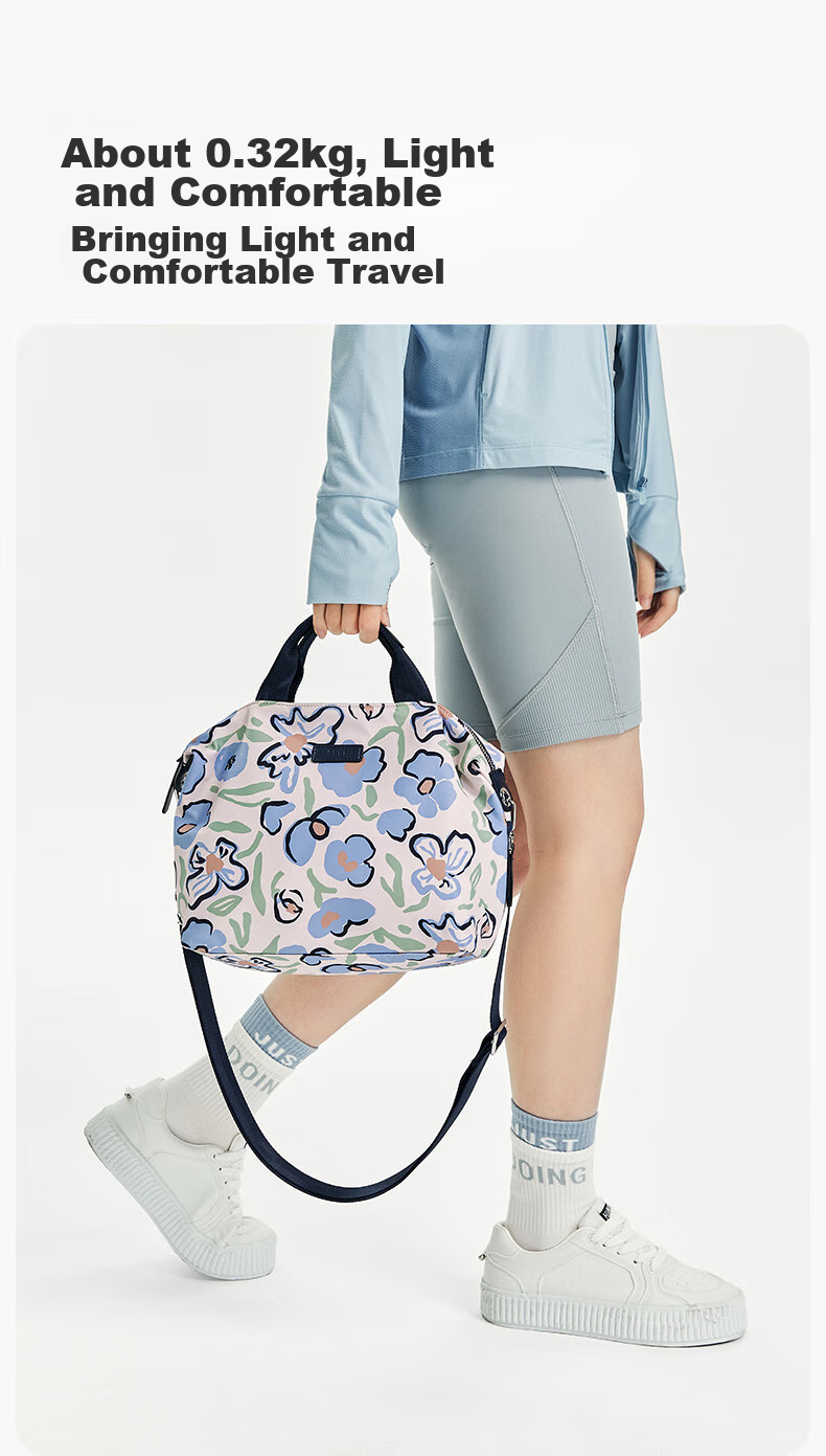 Laifu Fashion Dumpling Bag, Floral Art Print Crossbody Bag, Lightweight Soft Canvas Ladies Handbag, Birthday Gift 3