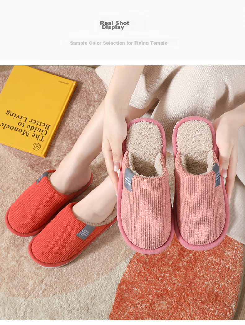 CARTELO Cotton Slippers for Women, Winter Indoor Floor Slippers, Warm Furry Postpartum Shoes for Women, 0625A 11