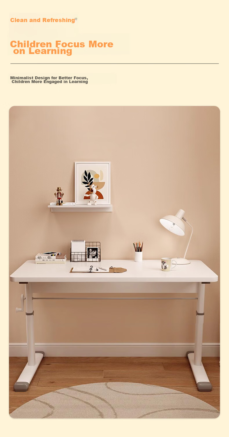 Quanpinwu Adjustable Height Desk, Study Table, Computer Desk, Home Standing Workstation, Manual Lifting Desk 7