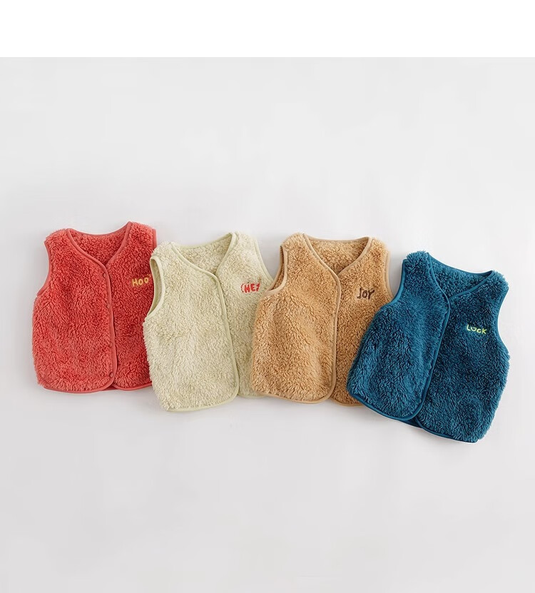 MARC&JANIE Baby Spring And Autumn Clothing, Boys And Girls Embroidered Soft Double-Sided Comfortable Cotton Vest Waistcoat 241380 10