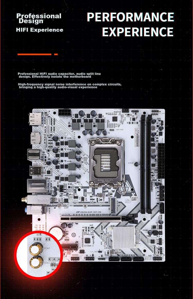 Colorful BATTLE-AX H610M-GHA WIFI D5 V20 Motherboard, DDR5 Compatible with 12490F/13100 (Intel H610/LGA 1700) 6