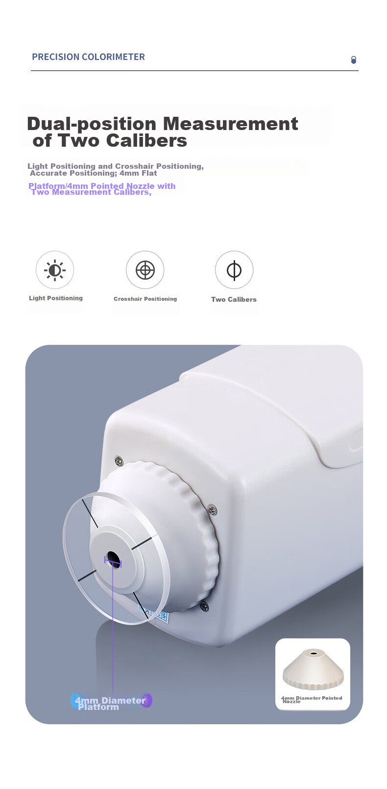 3Nh Portable Handheld Plastic Paint Color Difference Meter, Dual-Diameter Colorimeter for Coatings, NR110 5