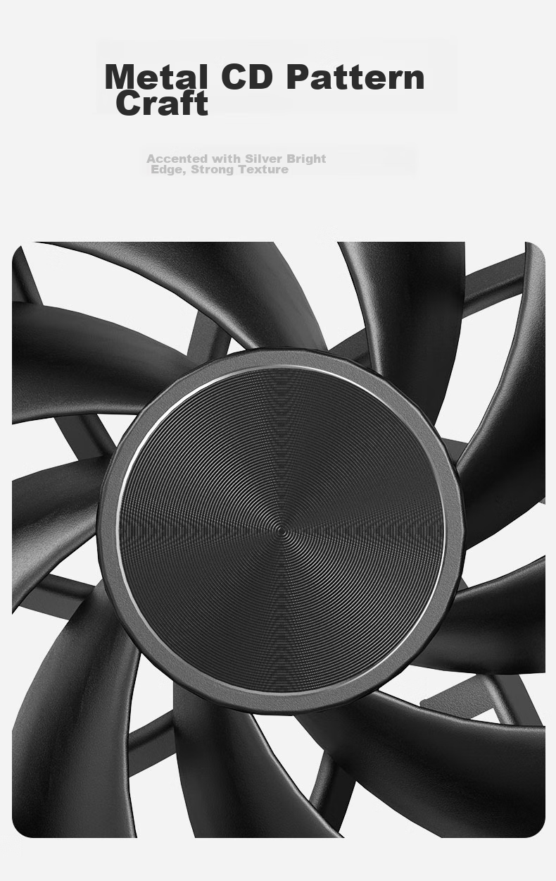 Great Wall Archimedes X120 Performance Edition 12CM Fan (70CFM High Airflow, Aluminum CD Pattern, 2000 RPM, PWM, Silicone Pad, 60CM Long Cable) 5