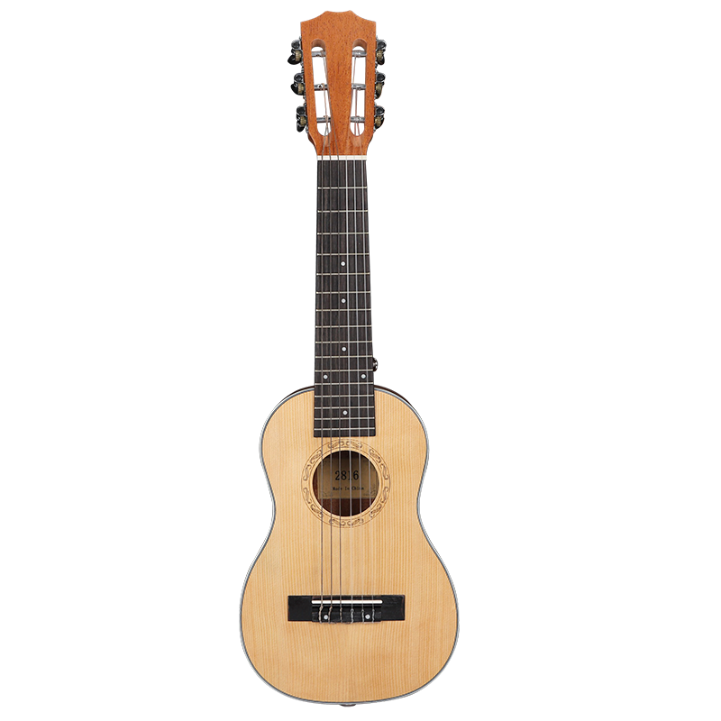 Minsine 28-Inch Small Guitar for Beginners, 6-String Acoustic Guitar, Suitable for Men, Women And Children, Spruce Peach Blossom Core