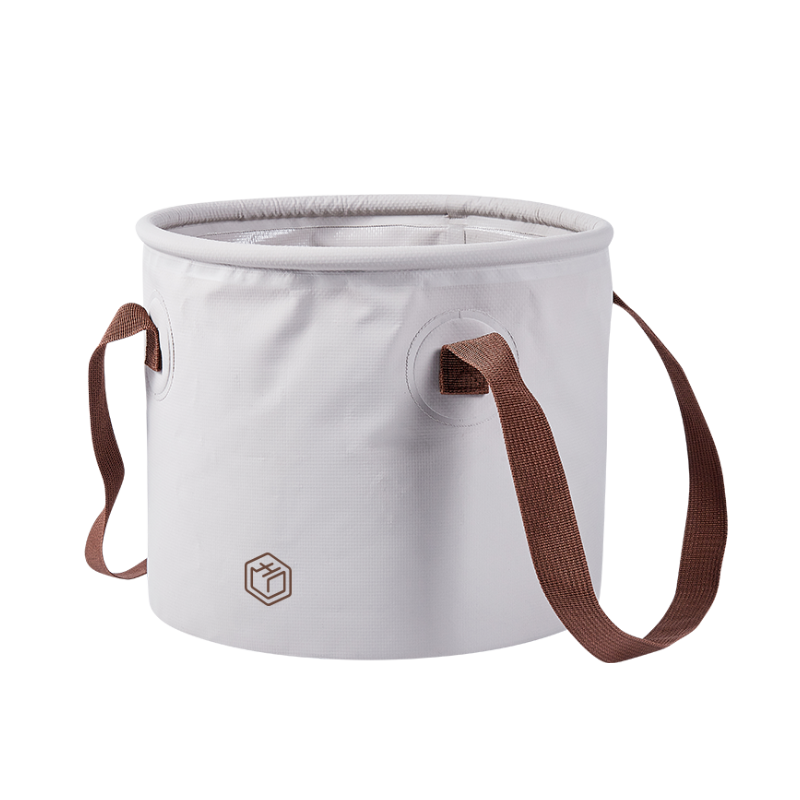 JD Original Foldable Water Bucket, Outdoor Travel Camping Fishing Round Portable Water Basin, Multi-Purpose Picnic Water Storage Bucket, 10L