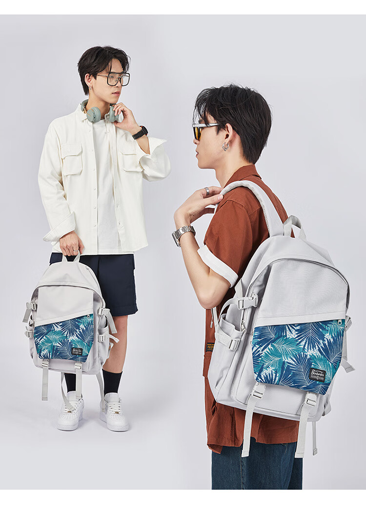 BOSTANTEN Men's Backpack, High School And College Student Bookbag, Trendy Backpack with Large Capacity for Laptops And Notebooks, Suitable for Both Men And Wome 4