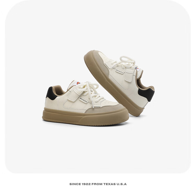 Dickies Children's Canvas Shoes, New Spring And Summer Style for Girls, Casual Shoes with Fleece Lining, Comfortable Training Shoes for Older Kids, Lightweight Versatile White Sneakers for Students 23