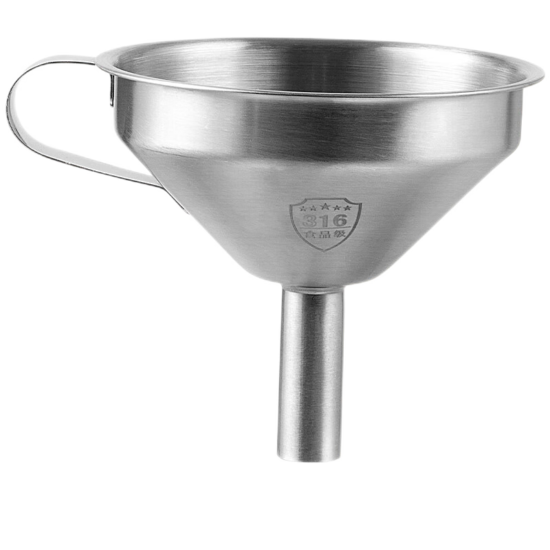 Baijie 316 Detachable Strap Filter Stainless Steel Food Grade Funnel Cone Funnel for Wine and Oil, Various Sizes