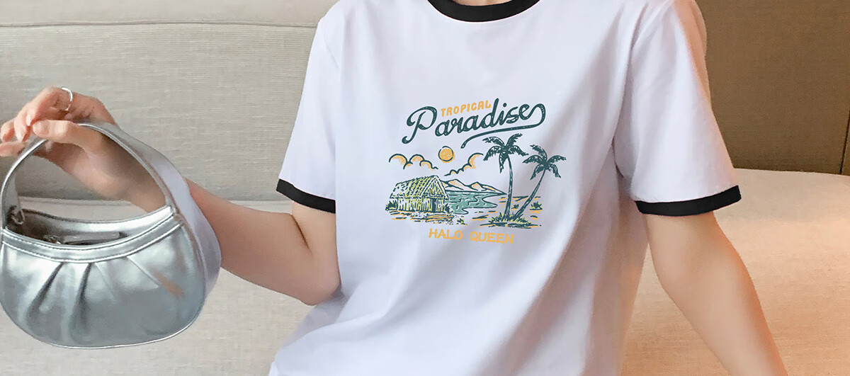 Halo Queen Long-Sleeve T-Shirt for Women, Spring And Autumn Round Neck Shell Cute Casual Versatile Base Shirt Top New Product H143T2020 39