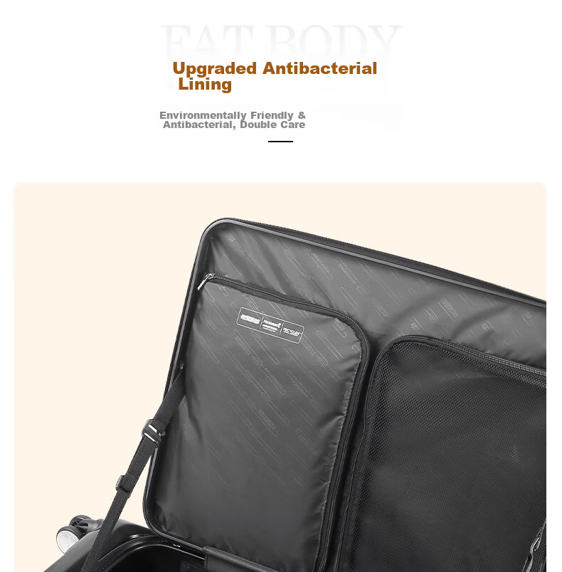 AMERICAN TOURISTER Luggage, 24-Inch Side-Opening Suitcase, Lightweight Large-Capacity Travel Case, Chubby Suitcase, Black NF2 Combination Lock Case 6