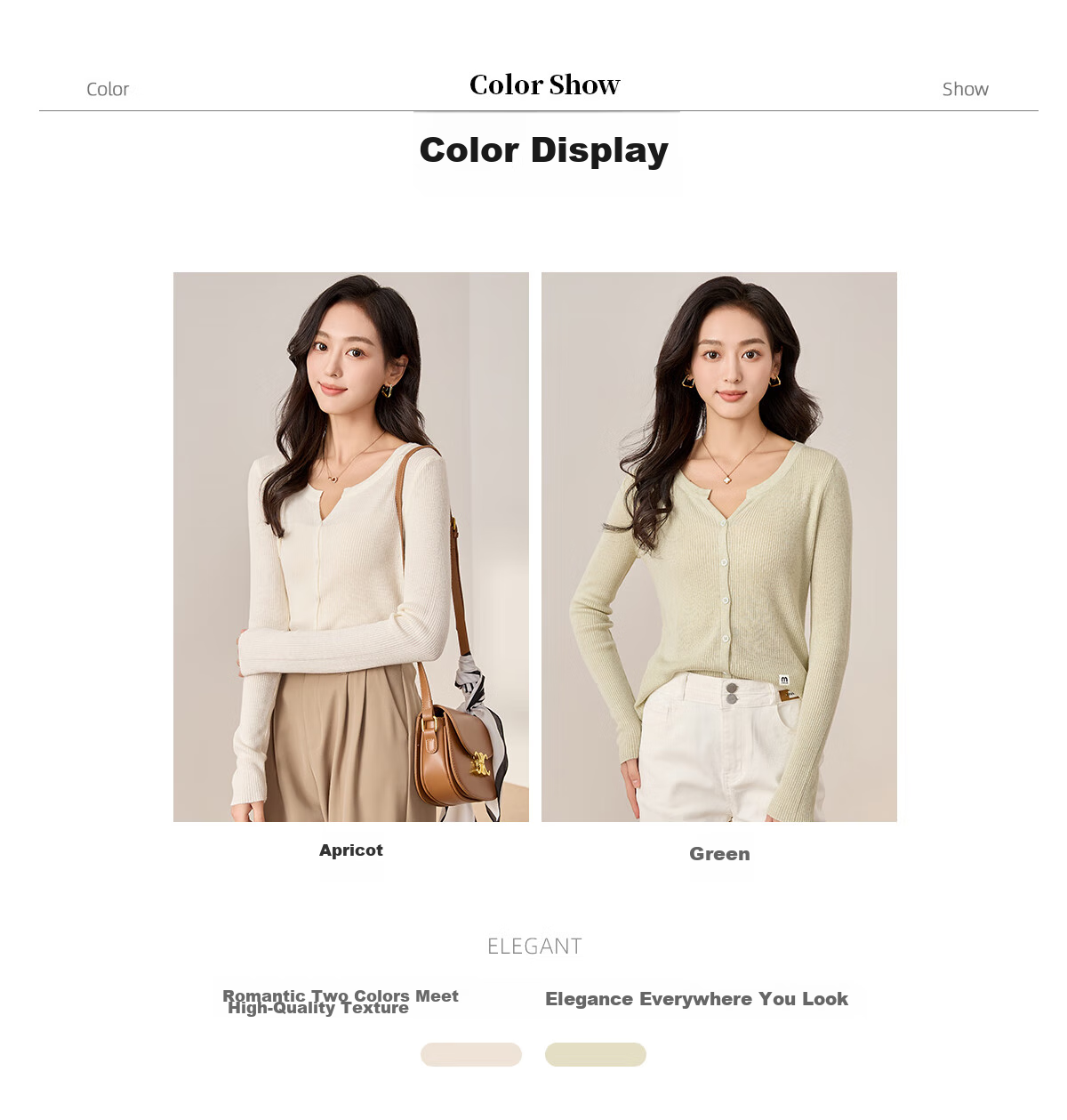 Chushen Women's Basic Versatile Solid Color Lightweight Knit Cardigan Sweater for Layering Or Outer Wear S13QZ1235 11