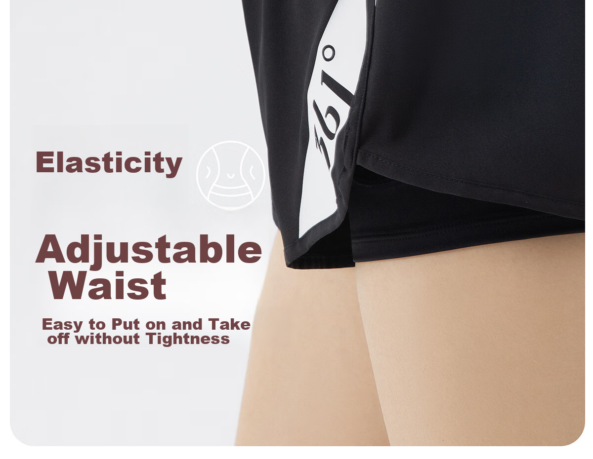 361° Women's Sports Fitness Yoga Shorts, Summer Lightweight, Faux Two-Piece, Breathable, Outdoor Cycling Running Shorts 17