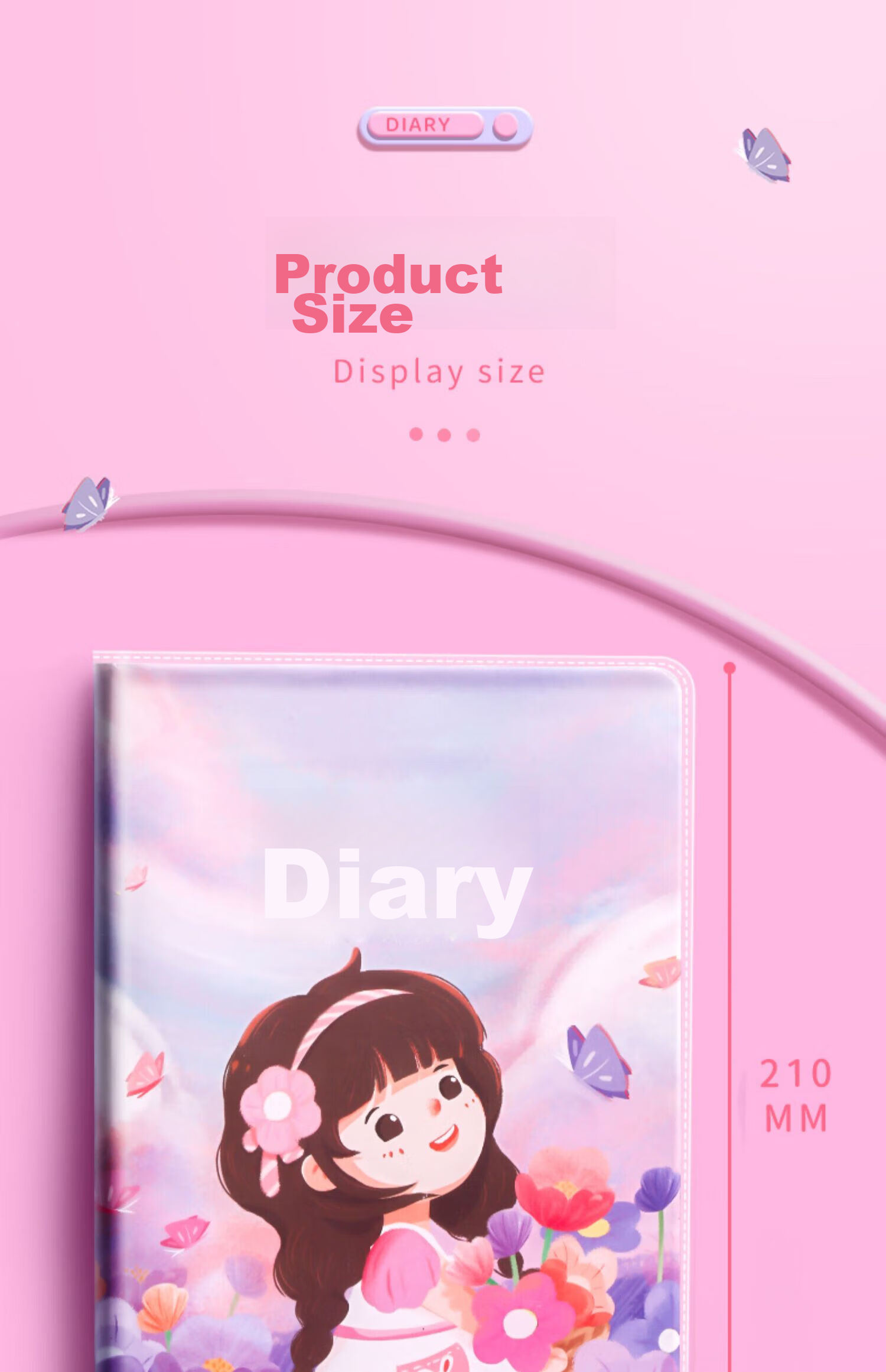 Jinzhi 4 Honda Grid Diary / Garden Girl Elementary School Student Glue-Bound Children's Notebook Writing Book for First, Second, And Third Grade Weekly Journal Notebook Elementary School Chinese Language Book 18