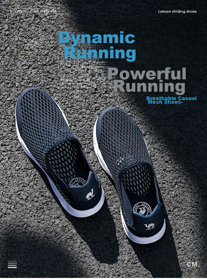 CAMEL Summer Breathable Mesh Outdoor Casual Shoes for Men And Women, Non-Slip Shock-Absorbing Sports Running Shoes 1