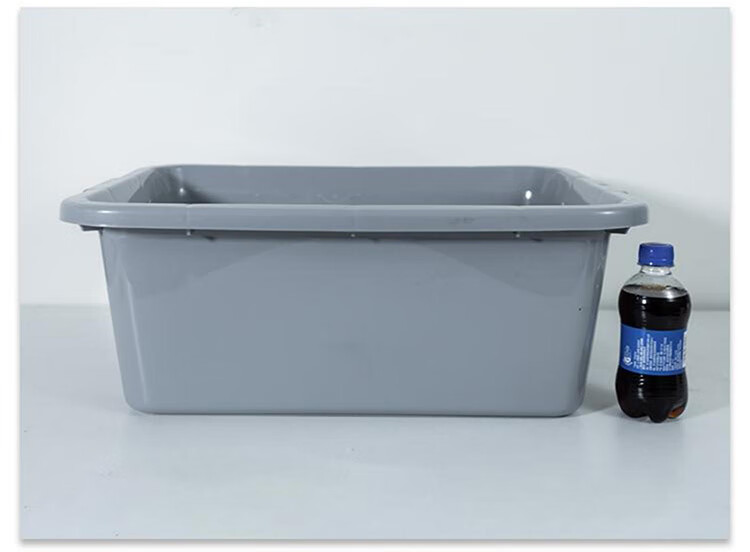 Temeiju Rectangular Plastic Basin for Hotel Dining, Large Single Basin for Washing Vegetables, Freezer Basin And Security Inspection Basi 2