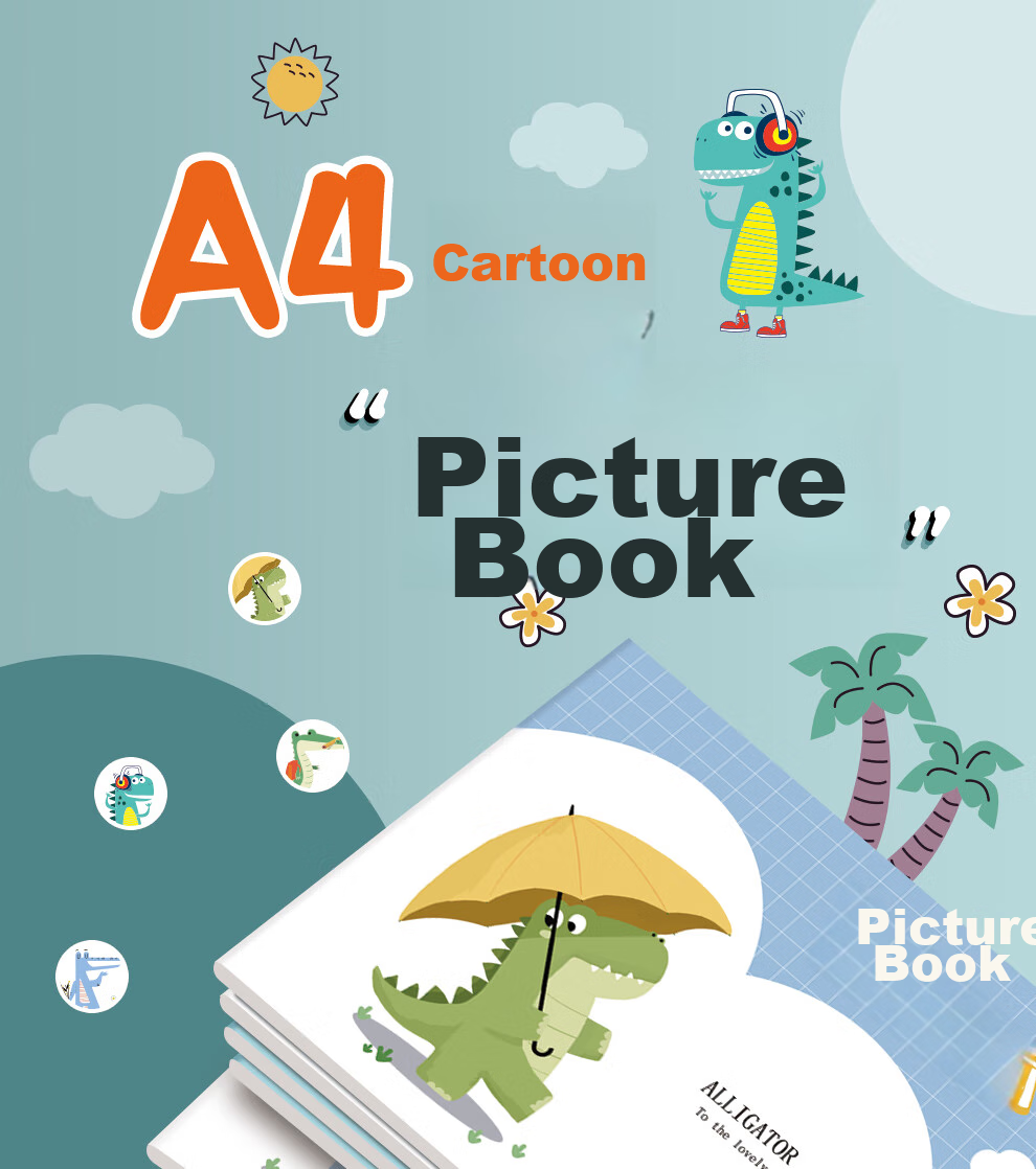 Faramon 8-Pack A4 Blank Drawing Books for Children, Elementary School Students' Sketchbooks, A4 Kindergarten Art Books, Drawing Paper, Doodle Books, Thick White Paper Sketchpads for Toddlers And Beginners 1