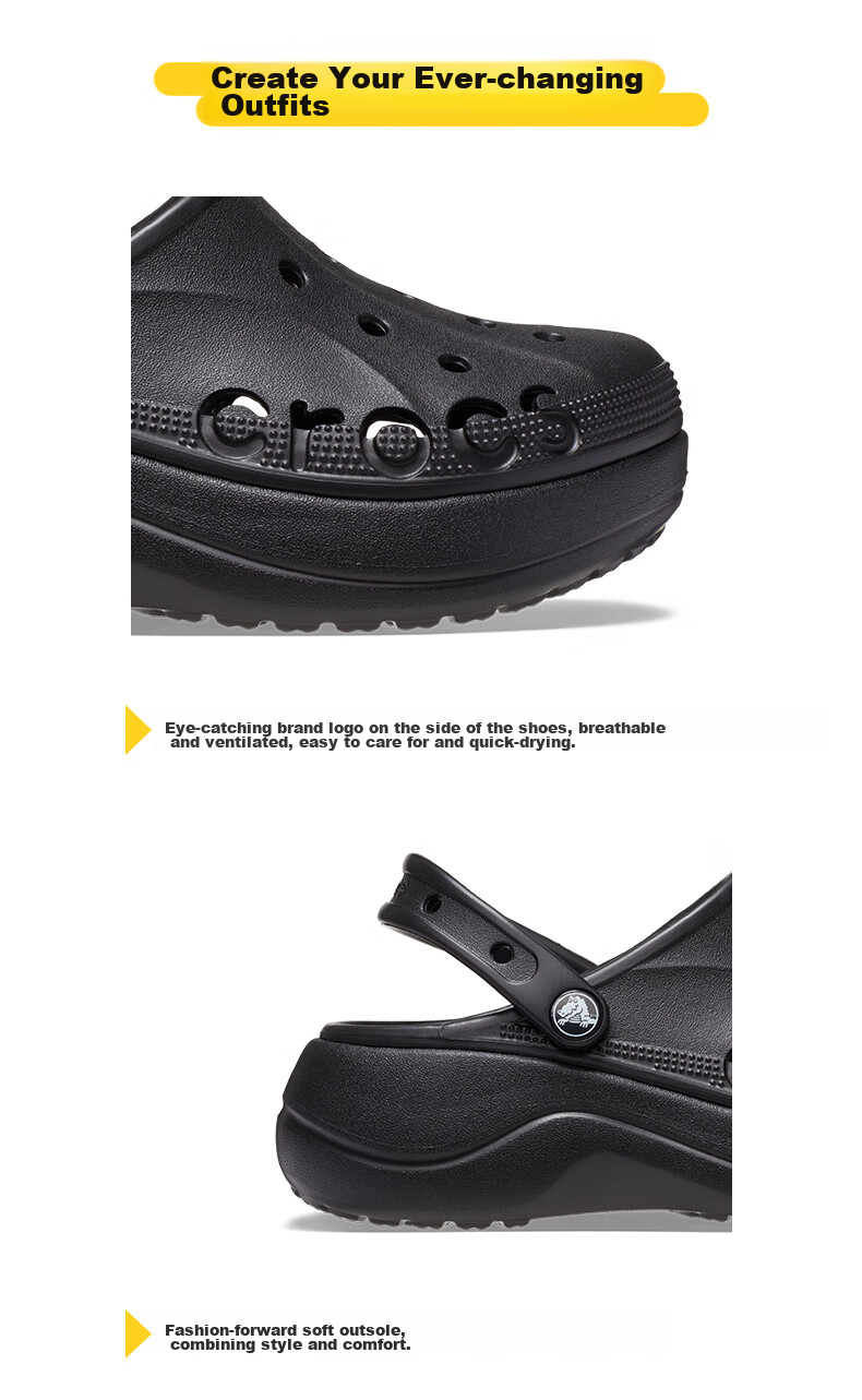 CROCS Women's Bayaband Cloud Clog | 208186 Pearl White-101 37/38 (240mm) 9