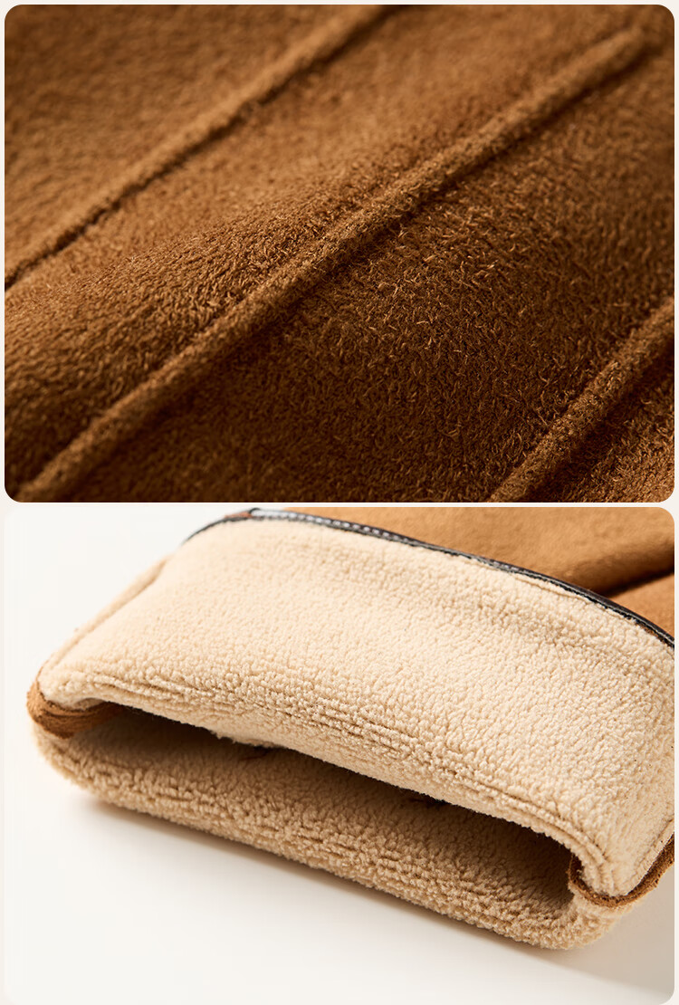 JIUMU Warm Gloves for Men, Winter Thickened Fleece-Lined, Suitable for Cycling And Driving, Windproof And Cold-Resistant, Touchscreen Compatible 16