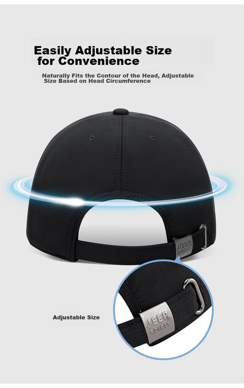 JEEP Baseball Cap for Men, Fashionable All-Season Style, Unisex Duck Tongue Hat with Embroidered Design A0033 7