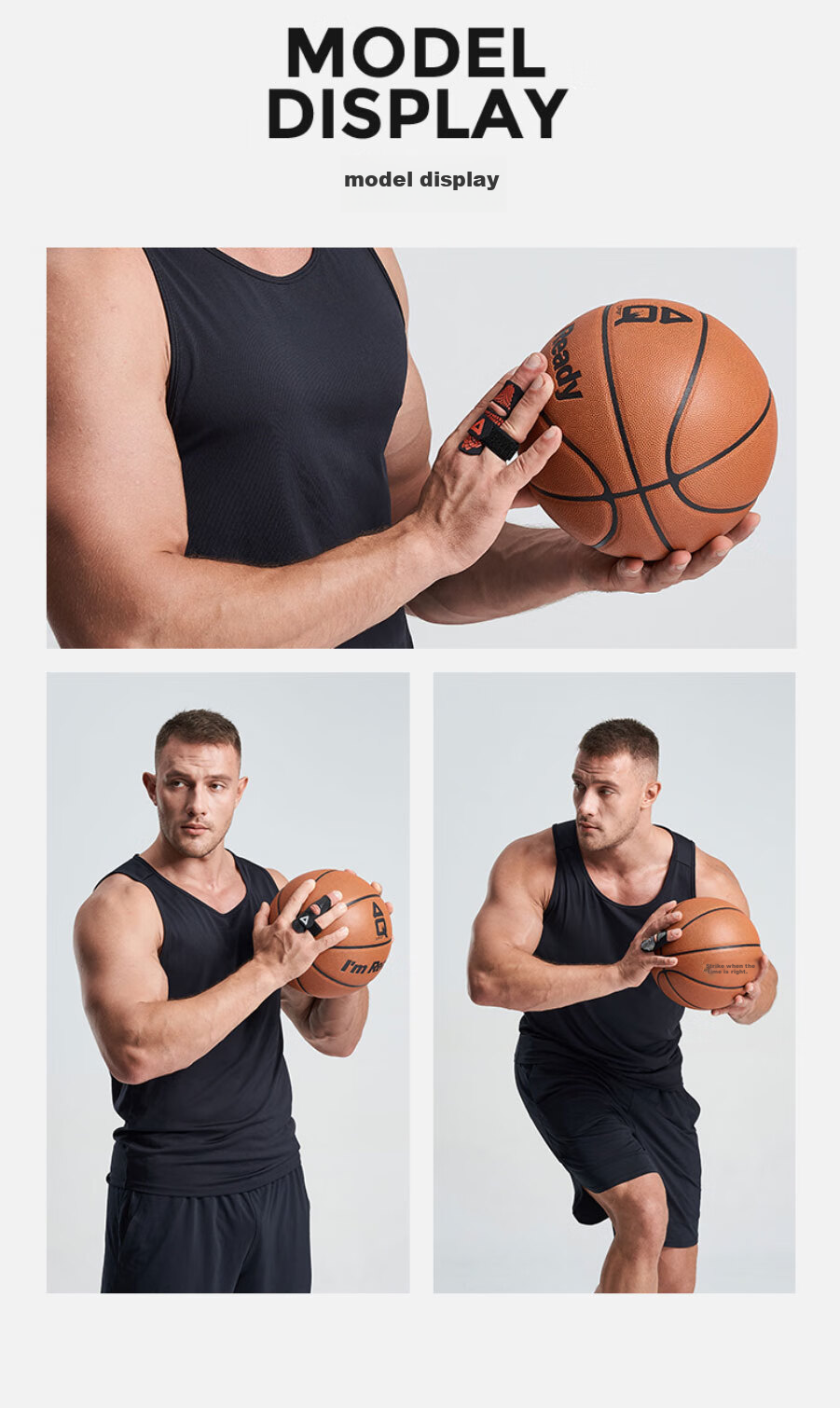AQ Finger Immobilization Protective Sleeve for Sports, Basketball, Volleyball, Black And Red Dragon Scale Pressure-Fit Model, Single Pack B30928L/XL 23