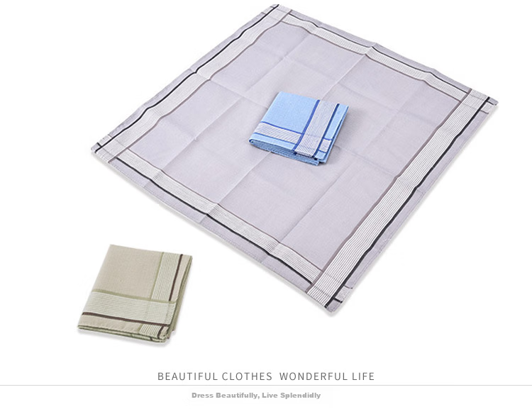 GLO-STORY 3-Pack Cotton Couple's Universal Handkerchief, Light Classic Style MSP014074 11