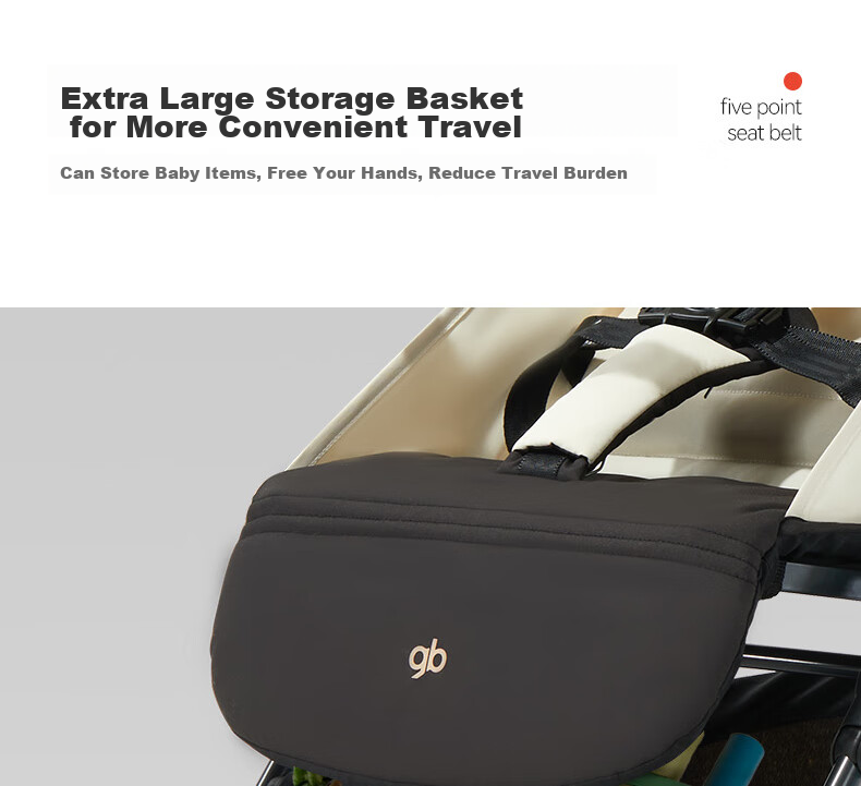 Gb GB Baby Stroller 0-3 Years Foldable Lightweight Infant Pram Little Love Letter D619-B 27