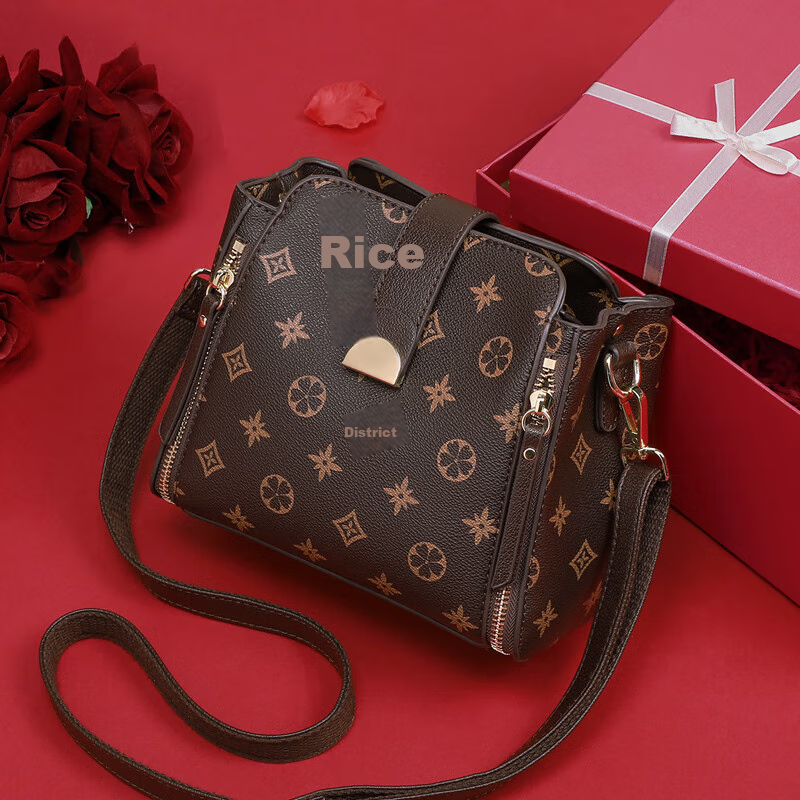 Aiqinghai Handbag, Women's Bucket Bag, Crossbody Shoulder Bag, Large Capacity, Light Luxury Brand, Birthday And Mother's Day Gift, Practical Present for Mom
