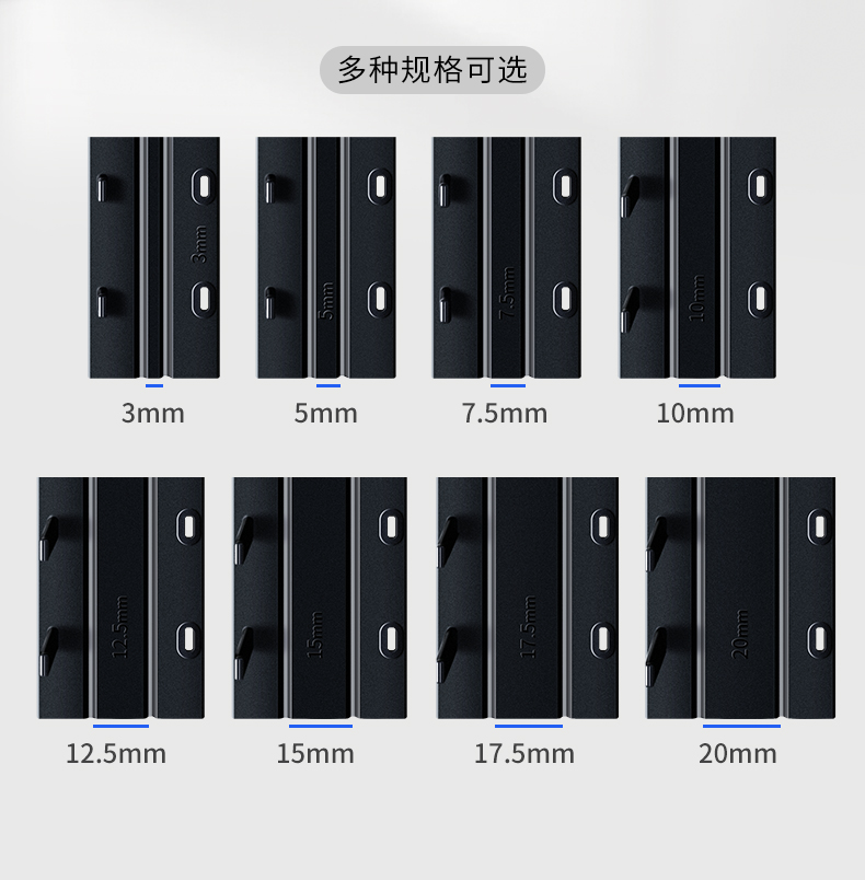 GOLDEN 10-Hole Binding Strips Plastic File Contract Binding Strips A4/5mm Black (100 pcs/Box) 2