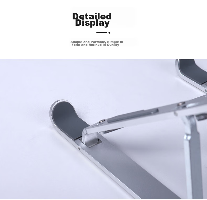 ECOLA Aluminum Alloy Folding Portable Notebook Stand BT21SV, Silver 10