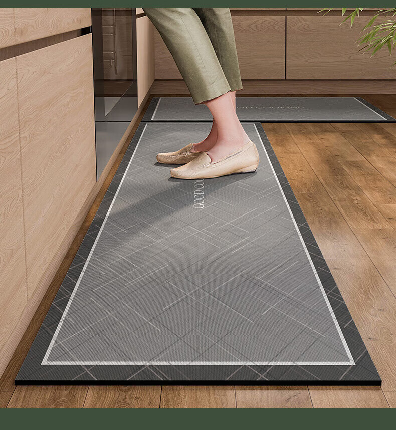 Zunchao Kitchen Floor Mat, Absorbent, Oil-Resistant, Waterproof, Non-Slip, Wipeable, Washable, Dirt-Resistant Mat 16