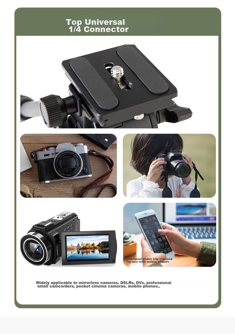 Fotopro MH-2L with Built-In Level Bowl Base, Akar Standard, Camera Mirrorless Video Shooting Hydraulic Damping Camera Gimbal, Black 11