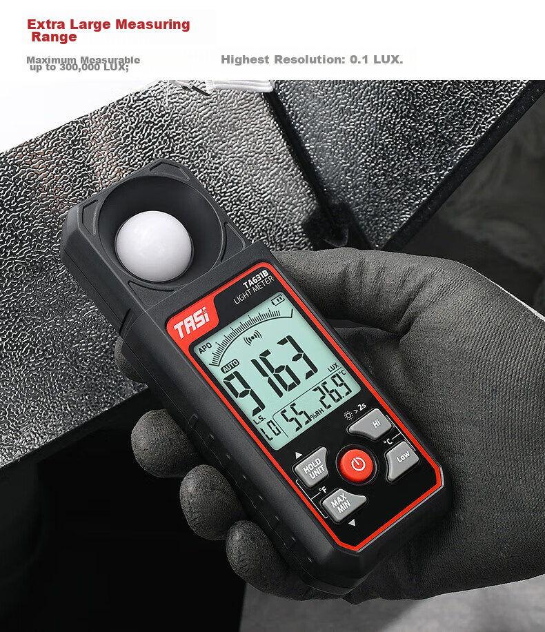 Teansi Illuminance Meter, Photometric Instrument, High-Precision Luminous Flux Tester, Brightness Meter, Photometric Measuring Instrument TA631B 4