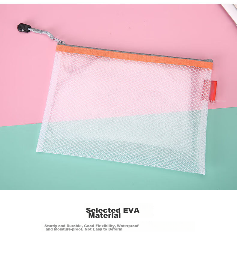 M&G Stationery A5/EVA Document Folder Mesh Zipper Bag Office File Exam Paper Bill Organizer Exam-Specific Storage Bag ADM95078 4