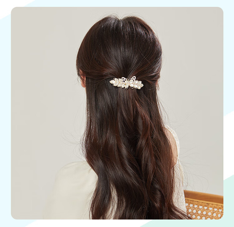 CHIMERA Stylish Back-Of Hair Clip, Barrette, Half-Up Ponytail Spring Clip, Hair Accessory, Women's Headwear, Mid-Autumn Festival Gift 6