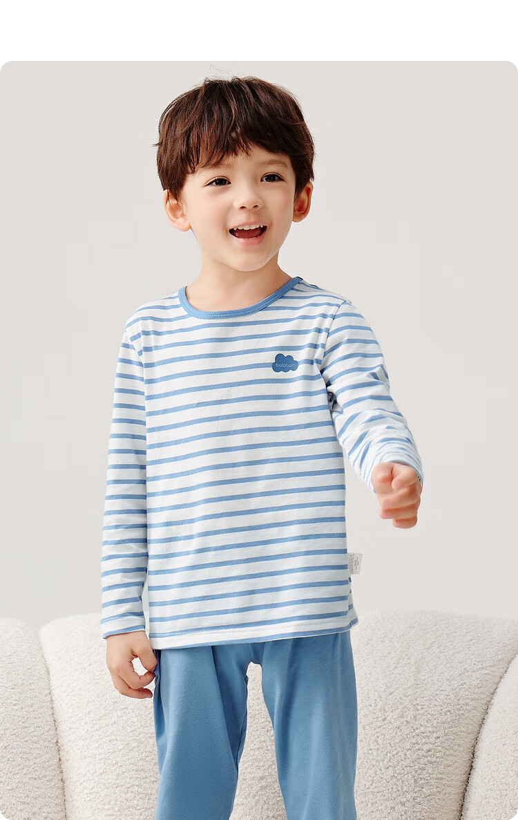 Balabala Kids Children's Underwear Set 2026 Spring Autumn New Boys' Long Johns Cotton Soft Baby Pajamas 25
