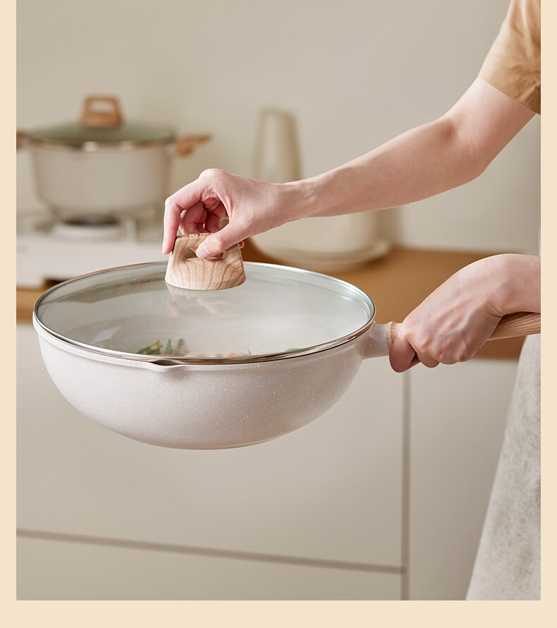 SUPOR SUPOR Cookware Set, Maifanshi Color Non-Stick Pan, Compatible with Gas And Induction Stoves, Wok, Milk Pot, Frying Pan TP2302E 16