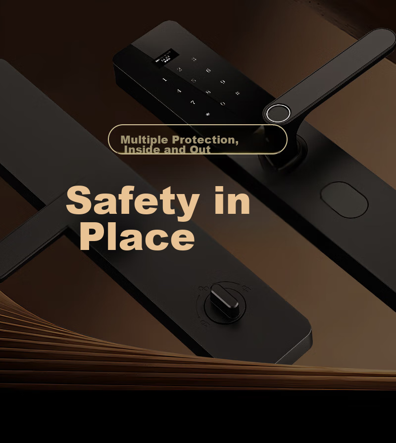 Juexiang Smart Door Lock, Password And Fingerprint Lock, Semi-Automatic Anti-Theft Lock for Homestays And Apartments, Wooden Entrance Doors, Home Electronic Lock, B50 11