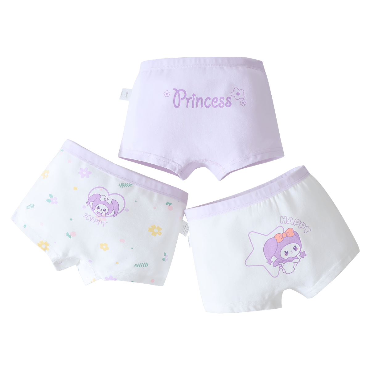DEESHA Girls' Underwear, Children's Boxer Briefs, Youth And Toddler Shorts, 3-Pack, Ice Cream Girl Design, Size 160 8