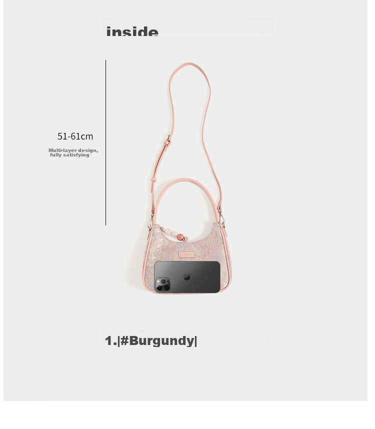 AILUXI New Lightweight Versatile Oil Painting Bag, Women's Niche Shoulder Underarm Hobo Bag, Crossbody Crescent Bag, Birthday Gift 23