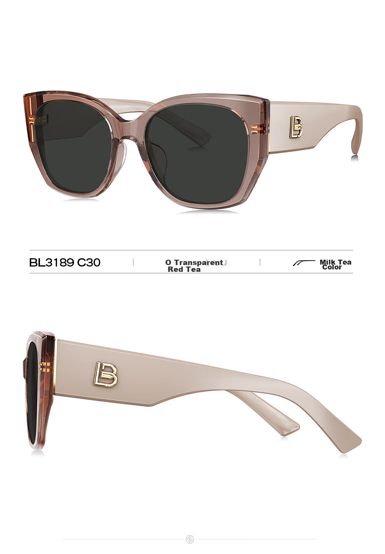 BOLON Sunglasses, Cat-Eye Polarized Style, Yang Zi's Same Model, Driving UV Protection Sunglasses, Trendy for Men And Women, BL3195C20 13