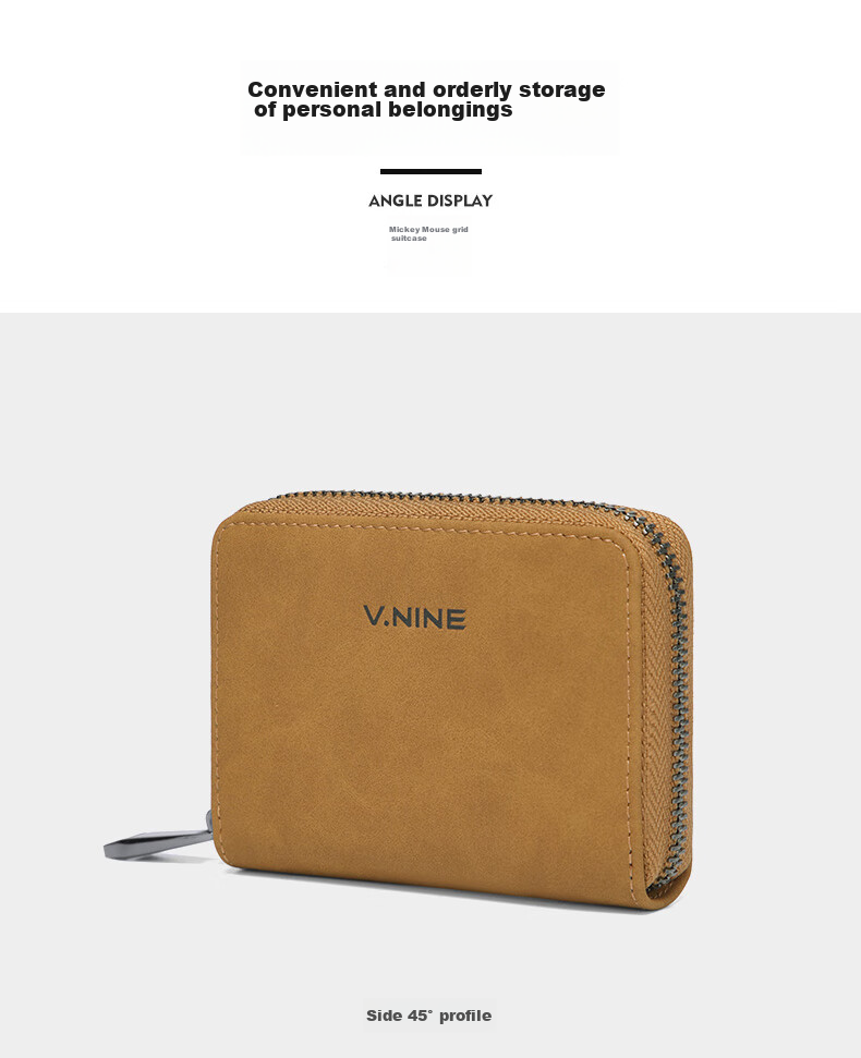 V.NINE Card Holder for Men with Multiple Card Slots, Bank Card Holder, ID Holder, Horizontal Coin Purse, Men's Valentine's Day Gift Box Set 14