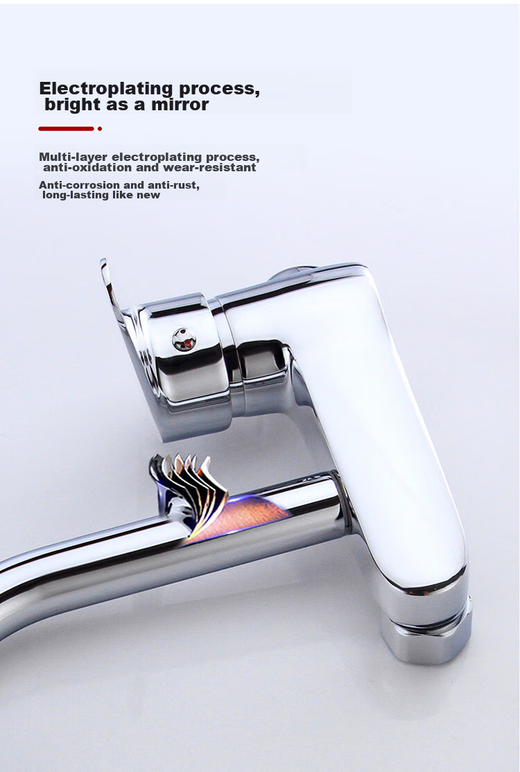Larsd Wall-Mounted Kitchen Faucet, Hot And Cold Rotatable Sink Mixer Tap for Balcony, LD75022 9